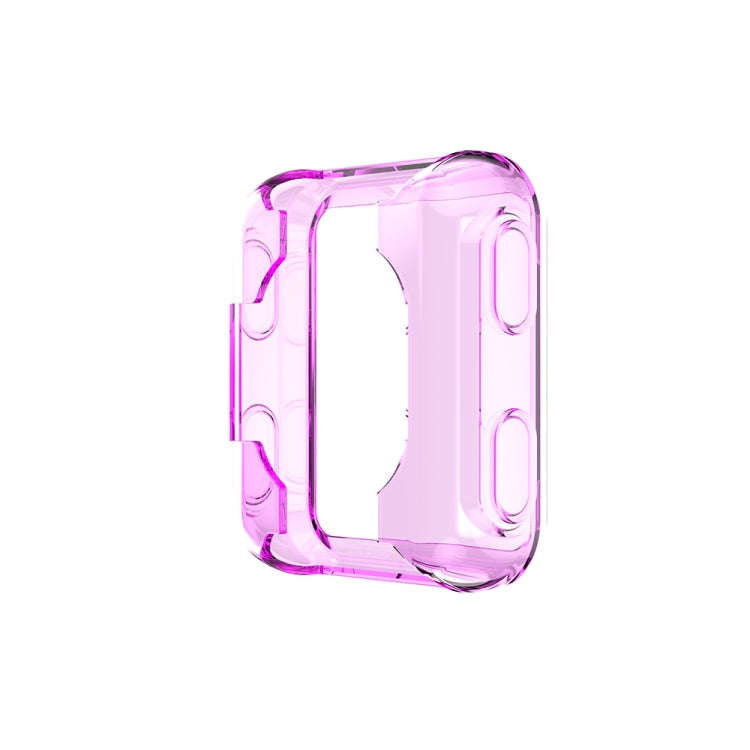 For Garmin Forerunner 35 / 30 TPU Half-pack Candy Color Protective Case(Transparent Puprle)