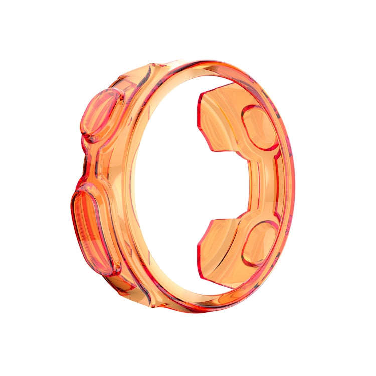 For Garmin Forerunner 735XT TPU Half-pack Candy Color Protective Case(Transparent Orange)