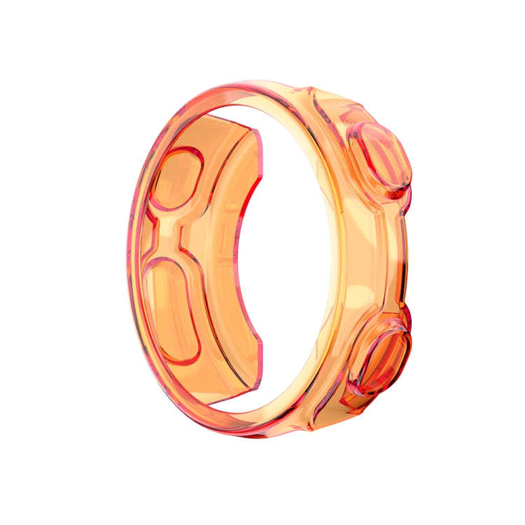 For Garmin Forerunner 735XT TPU Half-pack Candy Color Protective Case(Transparent Orange)