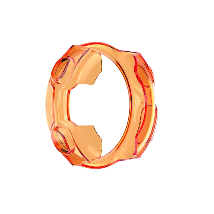 For Garmin Forerunner 735XT TPU Half-pack Candy Color Protective Case(Transparent Orange)