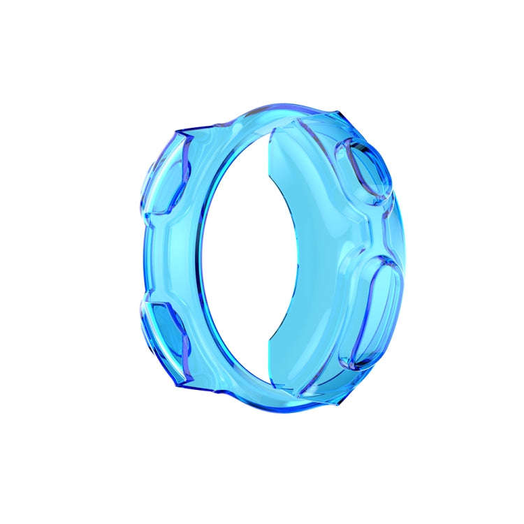 For Garmin Forerunner 735XT TPU Half-pack Candy Color Protective Case(Transparent Blue)