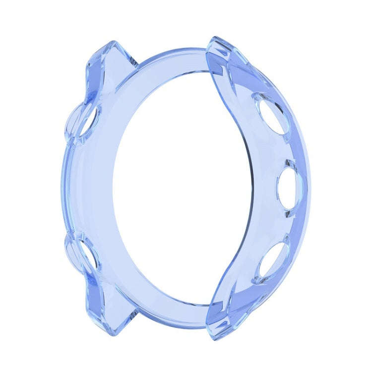 For Garmin Forerunner 158 / 55 Half Coverage Hollowed TPU Protective Case(Transparent Blue)