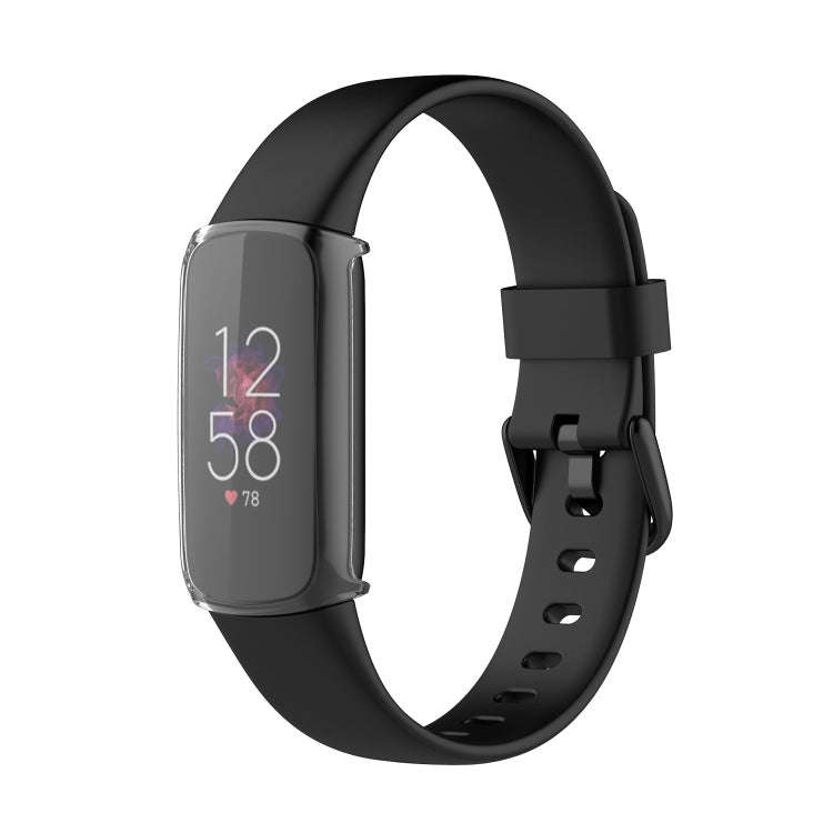 For Fitbit Luxe Full Coverage TPU Electroplating Protective Case Cover(Transparent)