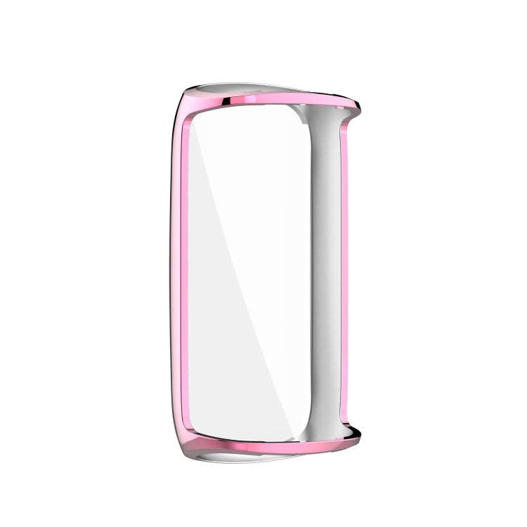 For Fitbit Luxe Full Coverage TPU Electroplating Protective Case Cover(Pink)