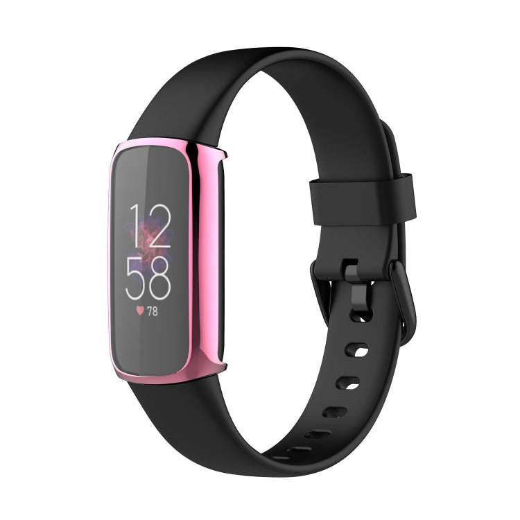 For Fitbit Luxe Full Coverage TPU Electroplating Protective Case Cover(Pink)