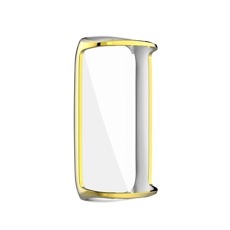 For Fitbit Luxe Full Coverage TPU Electroplating Protective Case Cover(Gold)