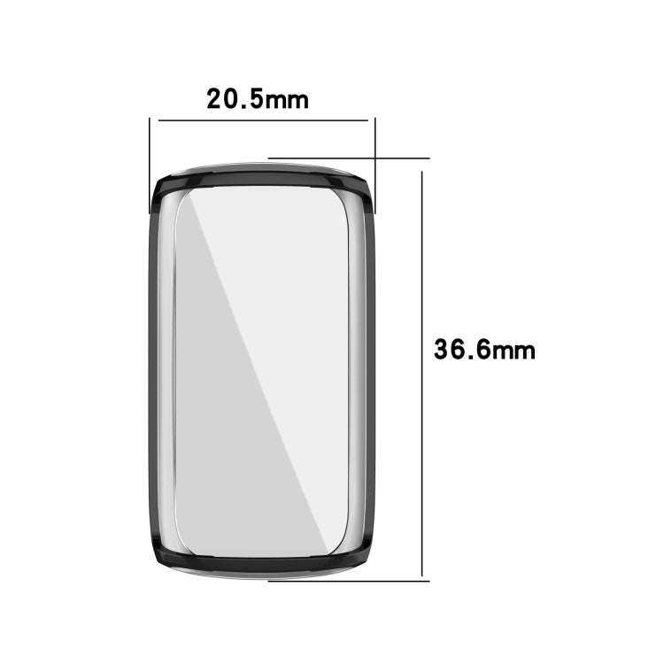 For Fitbit Luxe Full Coverage TPU Electroplating Protective Case Cover(Gold)