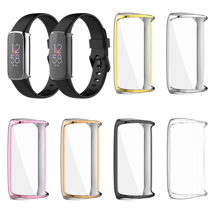 For Fitbit Luxe Full Coverage TPU Electroplating Protective Case Cover(Pink)
