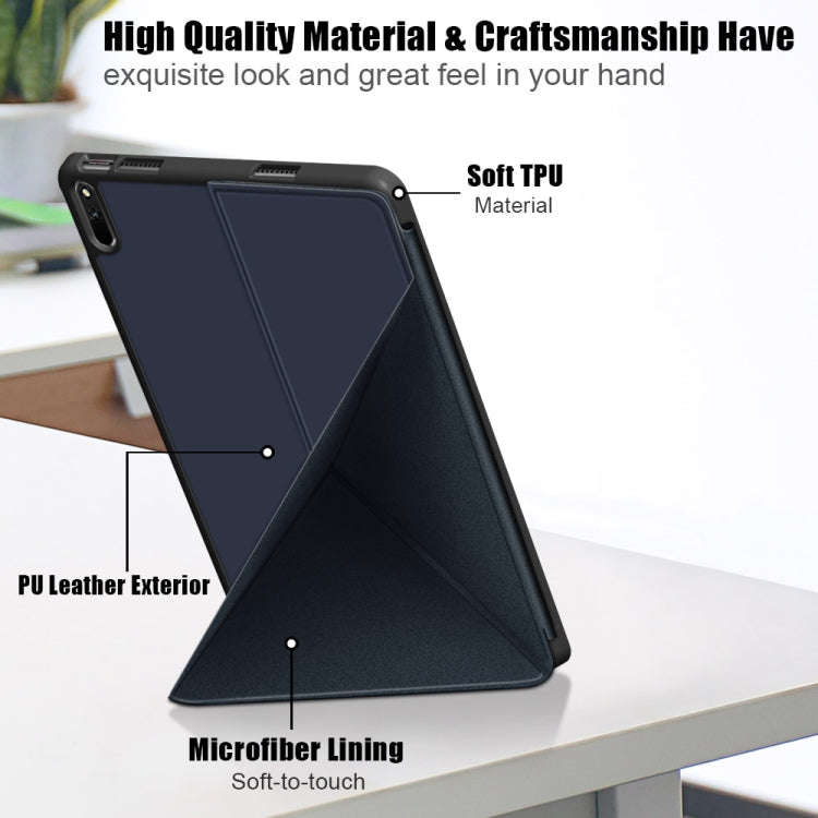 For Huawei MatePad 11 2021 Multi-folding Horizontal Flip PU Leather Shockproof Case with Holder &...