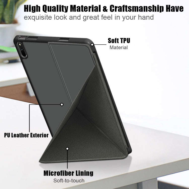 For Huawei MatePad 11 2021 Multi-folding Horizontal Flip PU Leather Shockproof Case with Holder &...