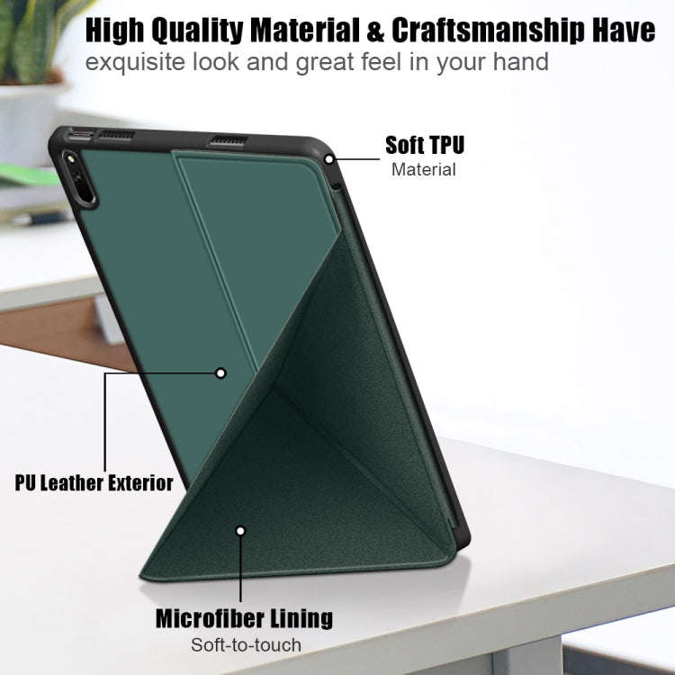 For Huawei MatePad 11 2021 Multi-folding Horizontal Flip PU Leather Shockproof Case with Holder &...