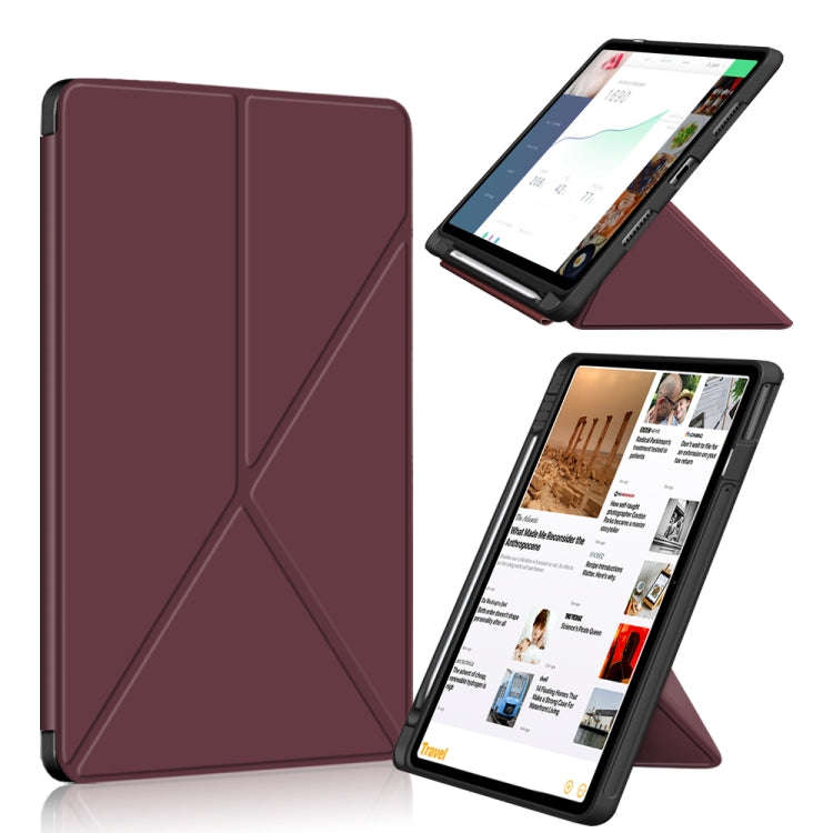 For Huawei MatePad 11 2021 Multi-folding Horizontal Flip PU Leather Shockproof Case with Holder &...