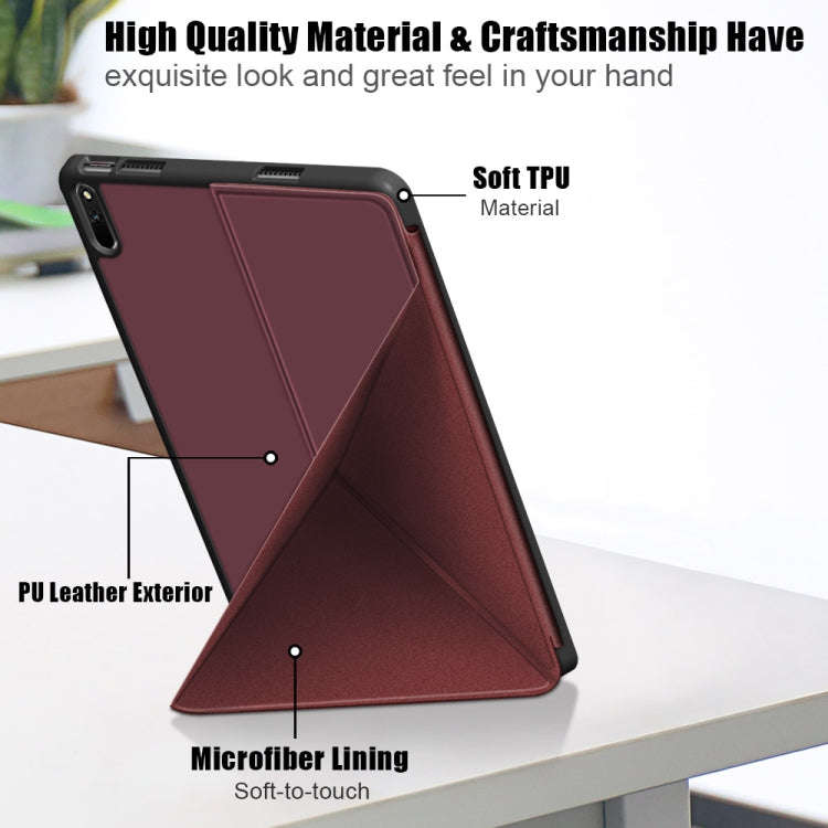 For Huawei MatePad 11 2021 Multi-folding Horizontal Flip PU Leather Shockproof Case with Holder &...