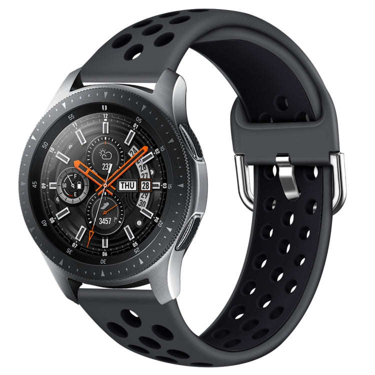 For Galaxy Watch 46 / S3 / Huawei Watch GT 1 / 2 22mm Smart Watch Silicone Double Color Watch Ban...