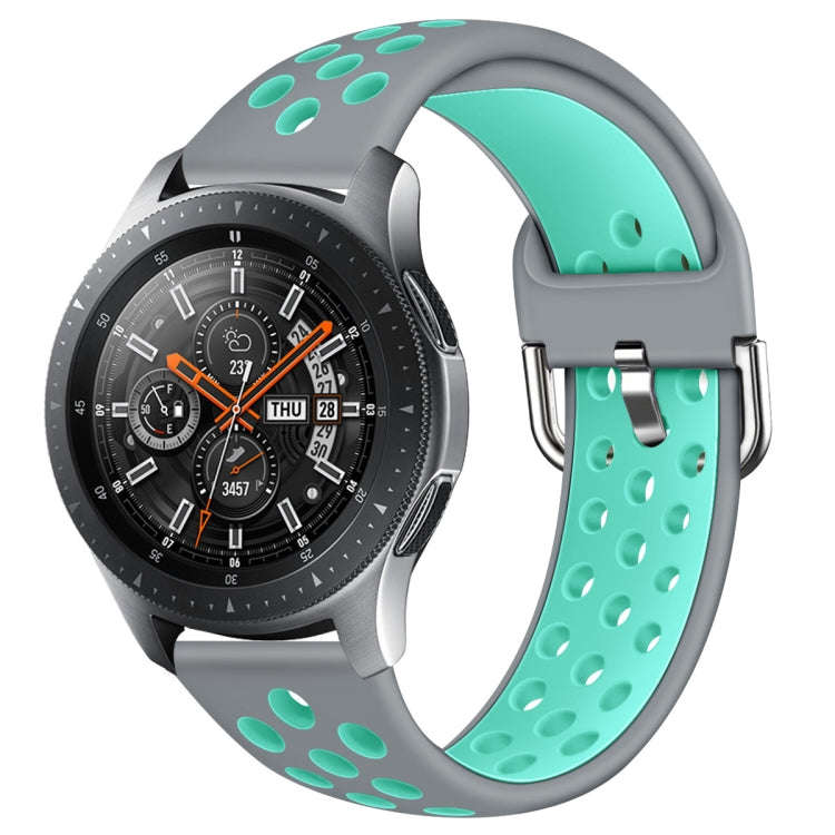 For Galaxy Watch 46 / S3 / Huawei Watch GT 1 / 2 22mm Smart Watch Silicone Double Color Watch Ban...