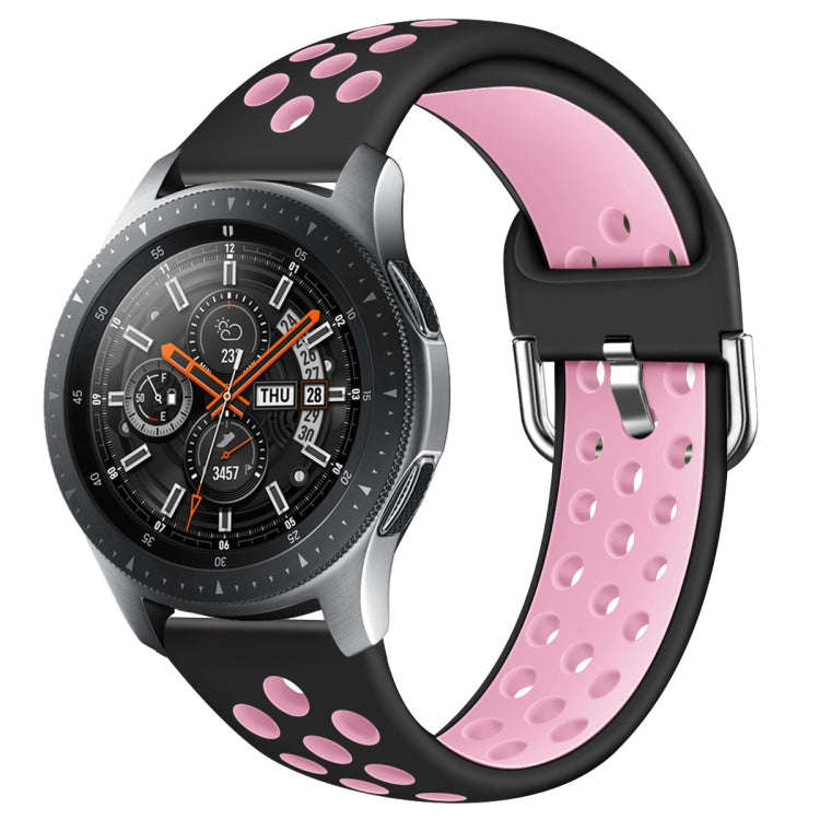 For Galaxy Watch 46 / S3 / Huawei Watch GT 1 / 2 22mm Smart Watch Silicone Double Color Watch Ban...