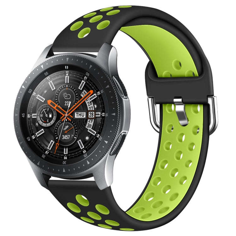 For Galaxy Watch 46 / S3 / Huawei Watch GT 1 / 2 22mm Smart Watch Silicone Double Color Watch Ban...