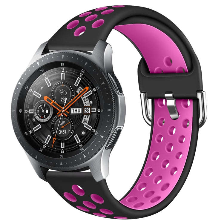 For Galaxy Watch 46 / S3 / Huawei Watch GT 1 / 2 22mm Smart Watch Silicone Double Color Watch Ban...
