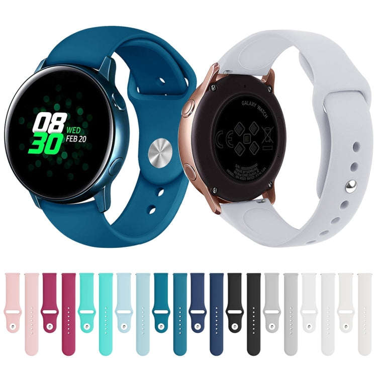 For Samsung Galaxy Watch Active2 Bluetooth Version 44mm Smart Watch Solid Color Silicone Watch Ba...