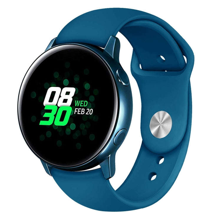 For Samsung Galaxy Watch Active2 Bluetooth Version 40mm Smart Watch Solid Color Silicone Watch Ba...