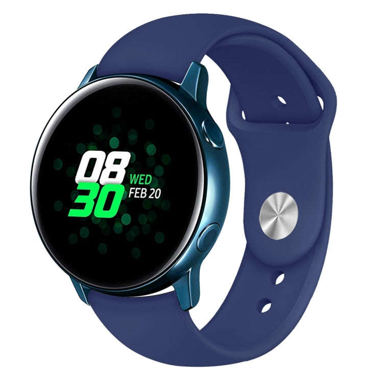 For Samsung Galaxy Watch Active2 Bluetooth Version 40mm Smart Watch Solid Color Silicone Watch Ba...
