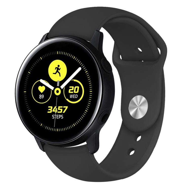 For Samsung Galaxy Watch Active2 Bluetooth Version 40mm Smart Watch Solid Color Silicone Watch Ba...
