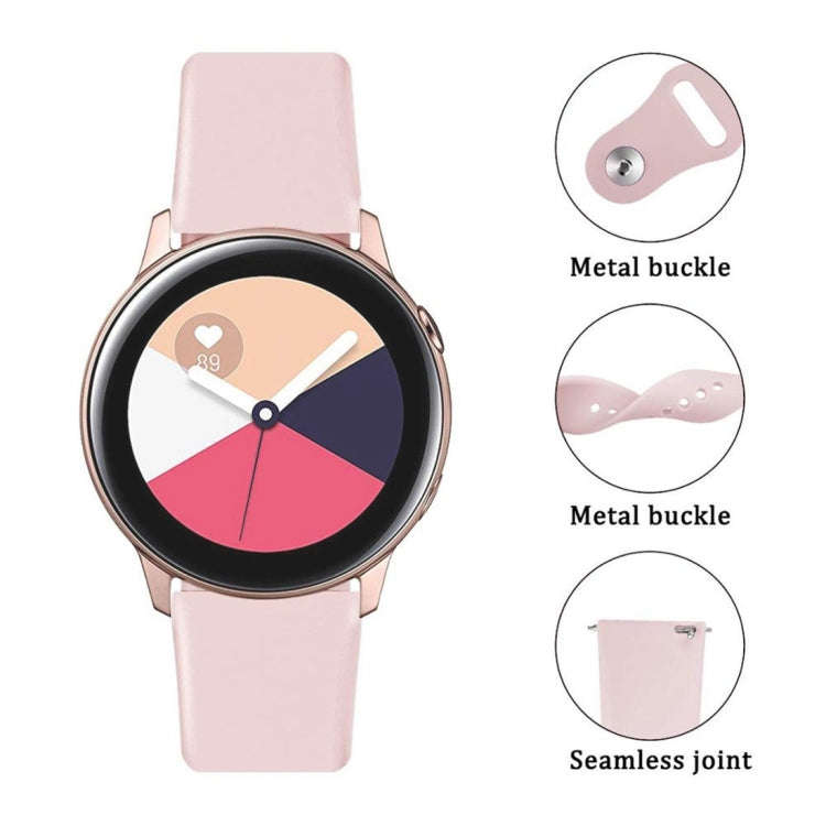 For Samsung Galaxy Watch Active2 Bluetooth Version 40mm Smart Watch Solid Color Silicone Watch Ba...