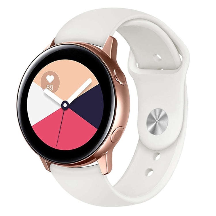 For Samsung Galaxy Watch Active2 Bluetooth Version 40mm Smart Watch Solid Color Silicone Watch Ba...