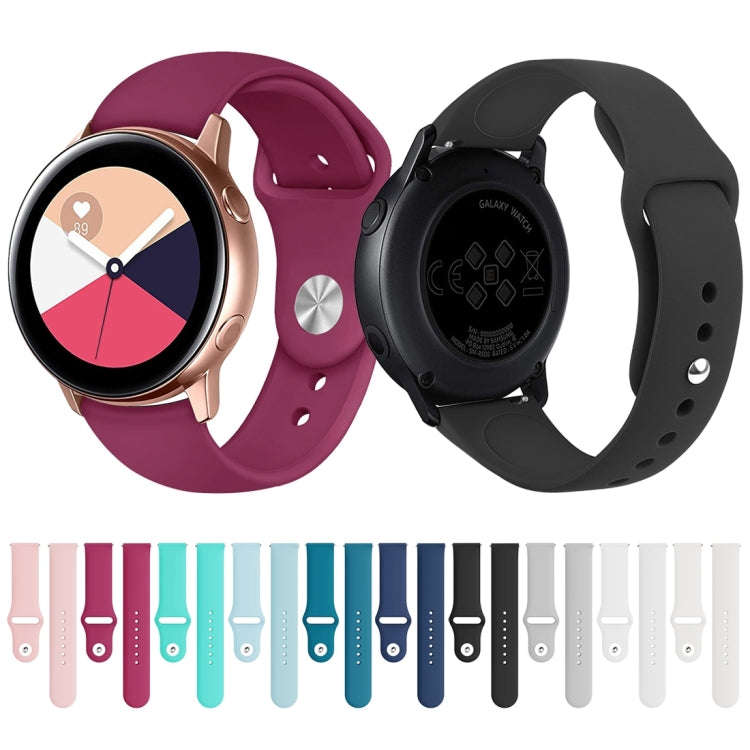 For Samsung Galaxy Watch Active2 Bluetooth Version 40mm Smart Watch Solid Color Silicone Watch Ba...