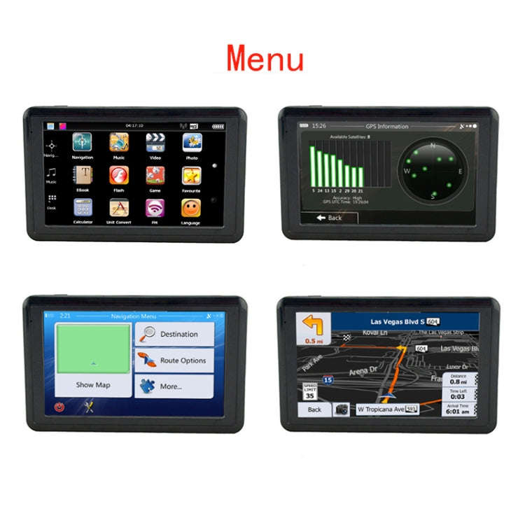 Q5 Car 5 inch HD TFT Touch Screen GPS Navigator Support TF Card / MP3 / FM Transmitter, Specifica...