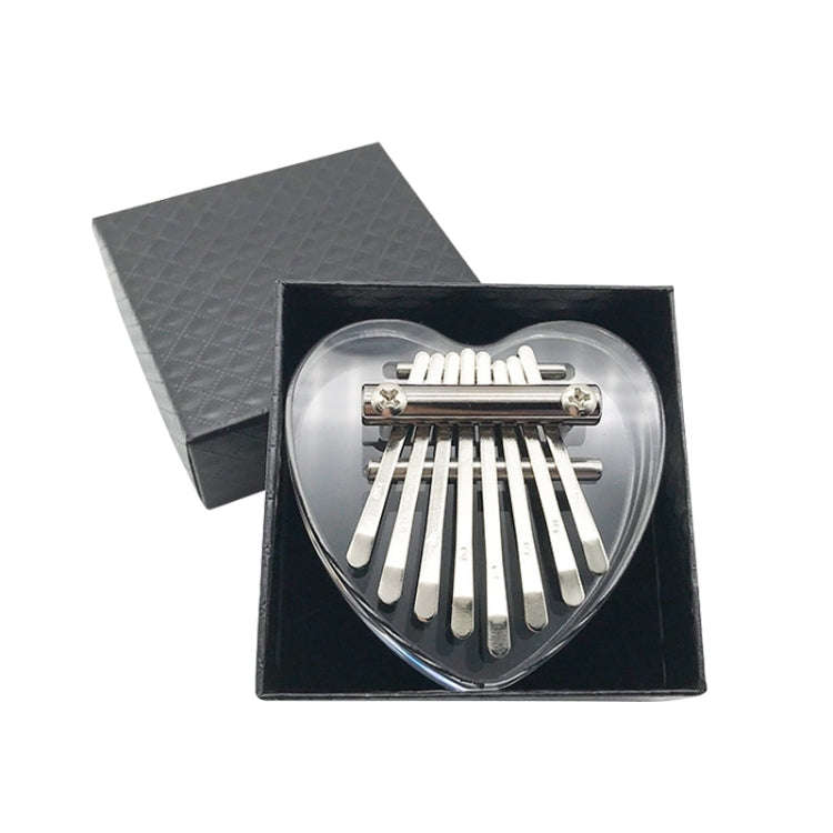 Mini 8 Tone Thumb Piano Kalimba Musical Instruments, Random Packaging(Acrylic Heart)