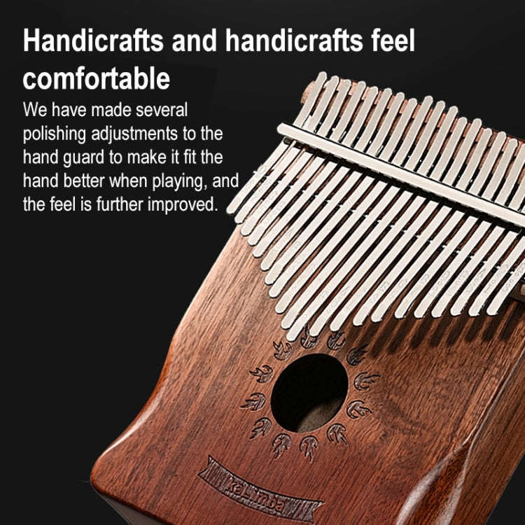 21 Tone Acacia Wood Thumb Piano Kalimba Musical Instruments(Coffee-Butterfly)