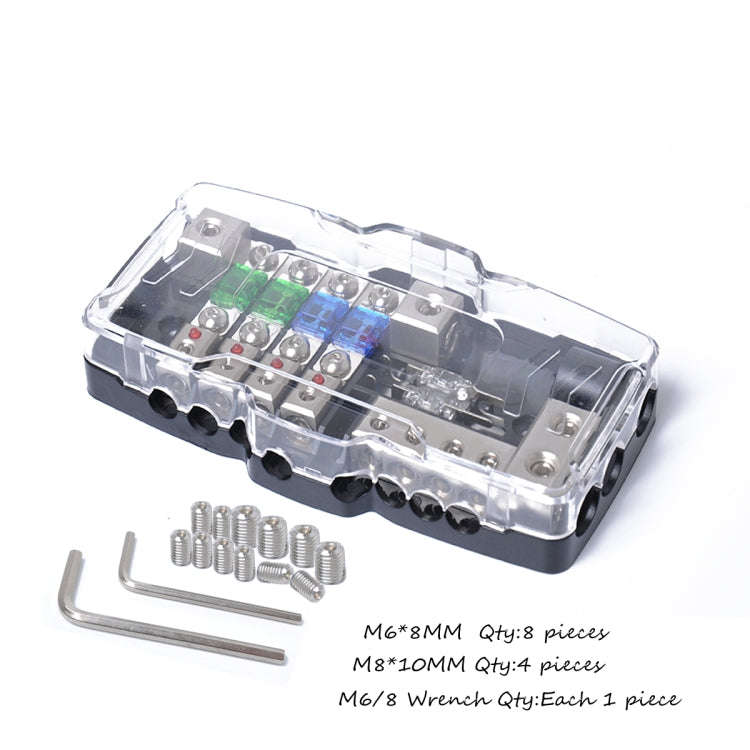 A0529 Multi-functional LED Car Audio Stereo Mini ANL Fuse Box with Wrench