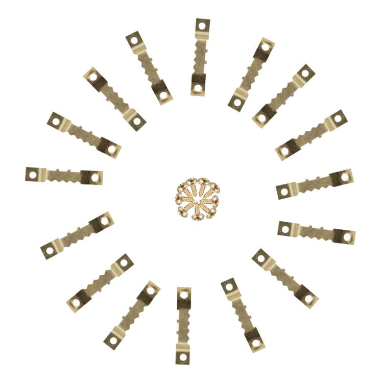 A6299 300 in 1 RV High-bow Double-sided Serrated Hanger Hooks with Self-tapping Screws(Gold)