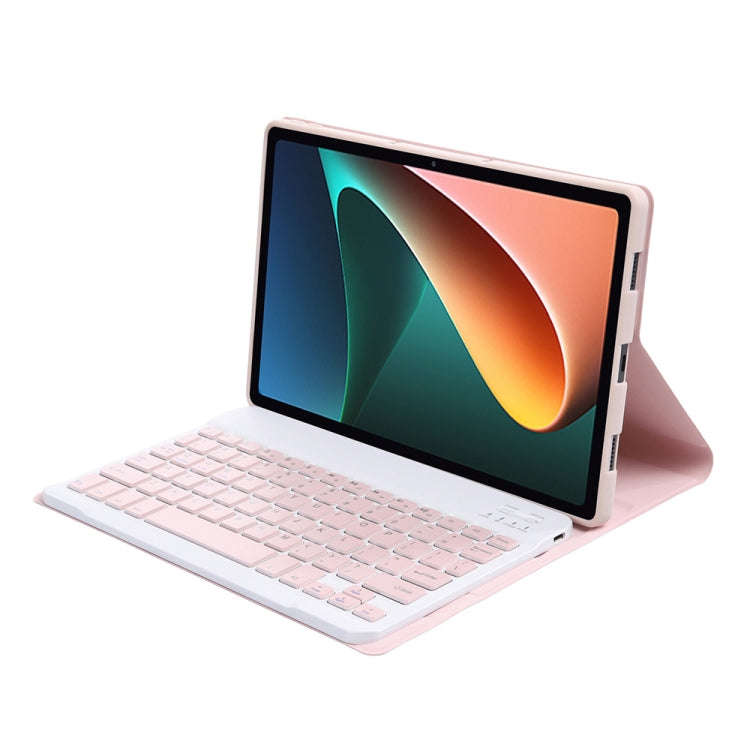 A0N5 Ultra-thin Detachable Lambskin Texture TPU Bluetooth Keyboard Leather Tablet Case with Holde...