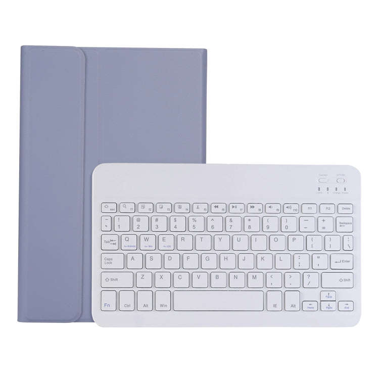 A0N5 Ultra-thin Detachable Lambskin Texture TPU Bluetooth Keyboard Leather Tablet Case with Holde...