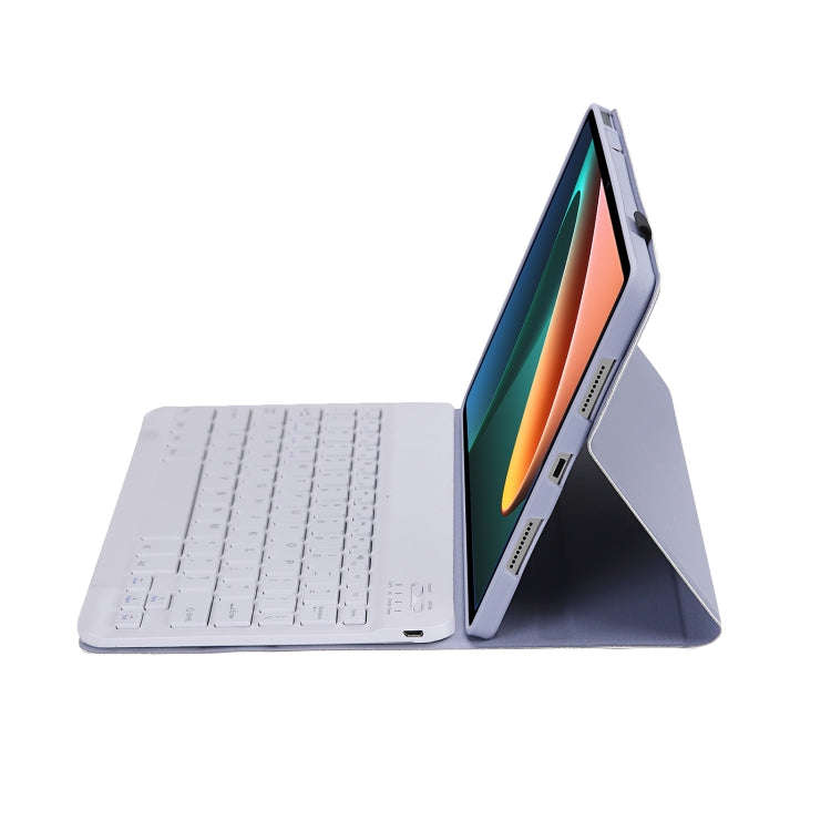 A0N5 Ultra-thin Detachable Lambskin Texture TPU Bluetooth Keyboard Leather Tablet Case with Holde...
