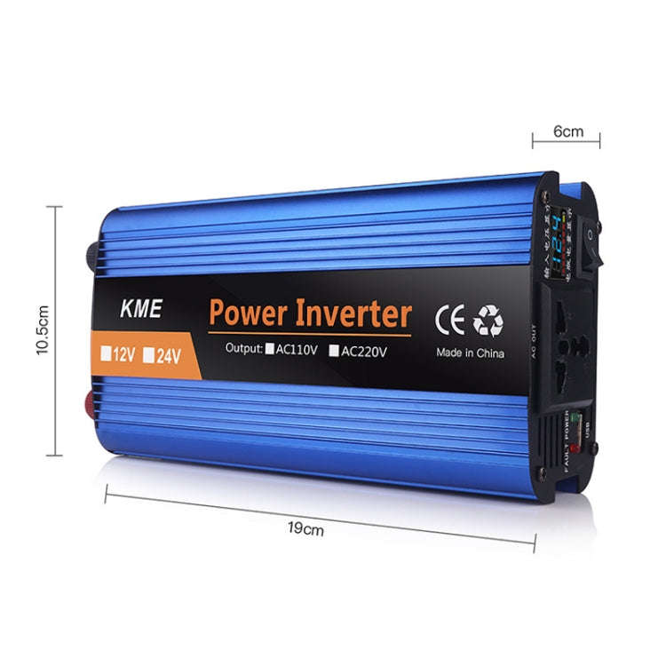 Carmaer 1200W Car Smart Multi-function Digital Display Inverter Household Power Converter, Specif...