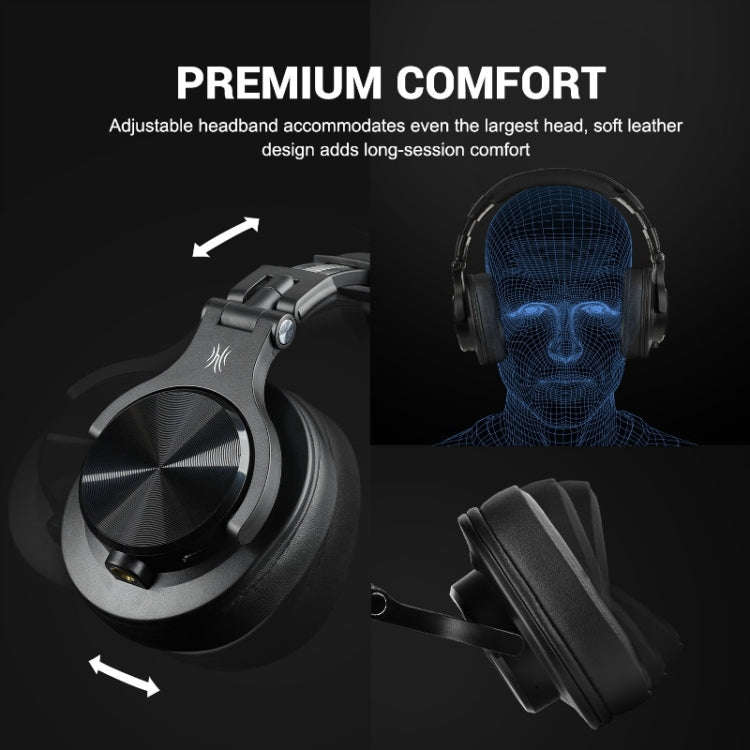 OneOdio A70 Black Red Head-mounted Wireless Bluetooth Stereo Headset
