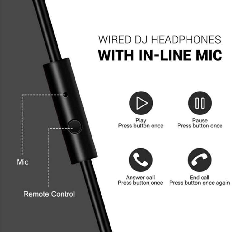 OneOdio Pro-10 Head-mounted Noise Reduction Wired Headphone with Microphone, Color:Grey Blue