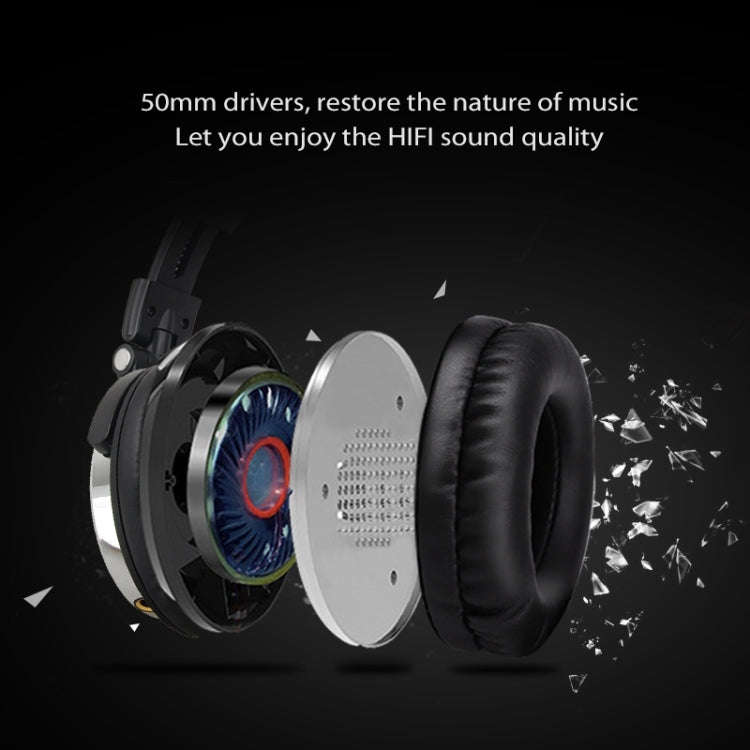 OneOdio Pro-10 Head-mounted Noise Reduction Wired Headphone with Microphone, Color:Grey Blue