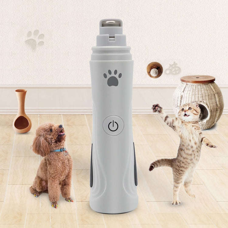 RC-306 Animal Nail Grinder USB Automatic Manicure(White)