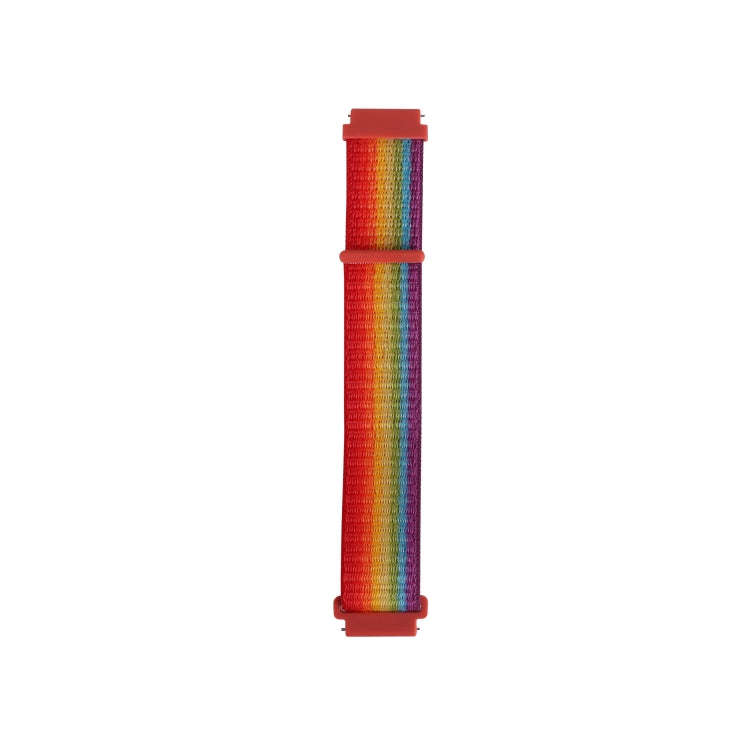 For Samsung Galaxy Watch3 41mm Nylon Loop Watch Band(Rainbow)