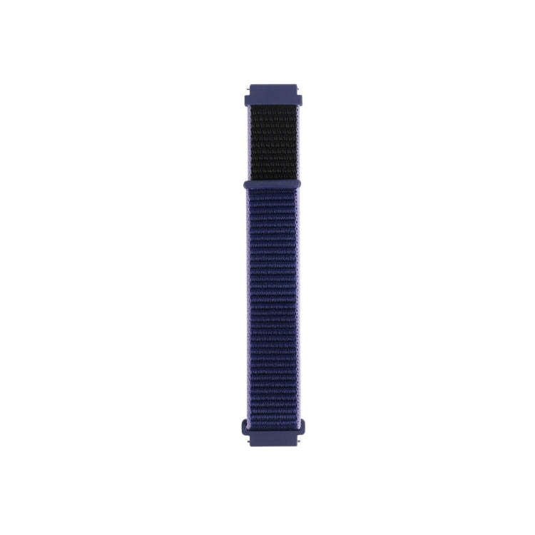 For Samsung Galaxy Watch4 Classic/Watch4 Nylon Loop Watch Band(Blue Black)