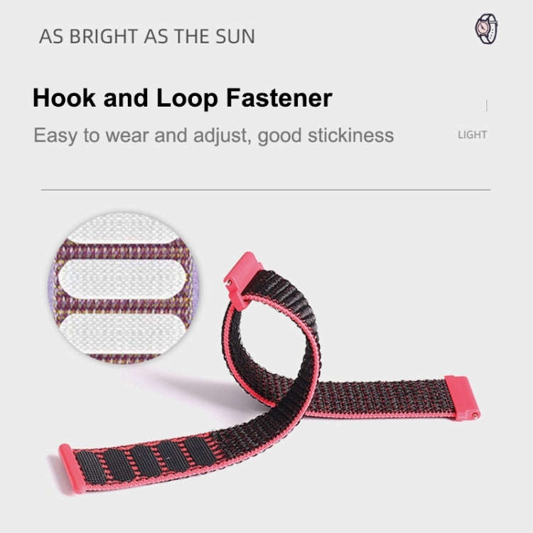For Samsung Galaxy Watch4 Classic/Watch4 Nylon Loop Watch Band(Pitaya)