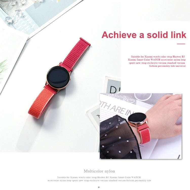 For Samsung Galaxy Watch4 Classic/Watch4 Nylon Loop Watch Band(Pitaya)