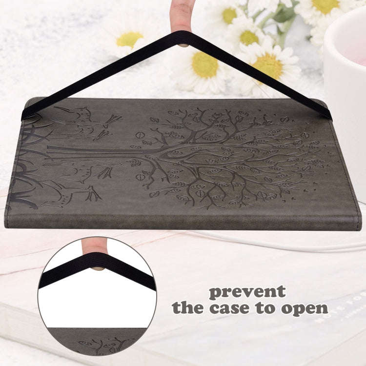 For Huawei MatePad 11 2021 Tree & Deer Pattern Pressed Printing Horizontal Flip PU Leather Case w...