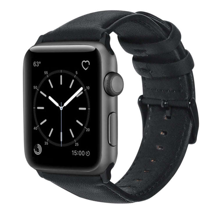 For Apple Watch Series 9&8&7 41mm / SE 3&SE 2&6&SE&5&4 40mm / 3&2&1 38mm Oil Wax Genuine Leather ...