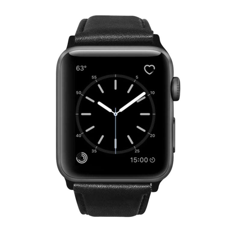 For Apple Watch Series 9&8&7 41mm / SE 3&SE 2&6&SE&5&4 40mm / 3&2&1 38mm Oil Wax Genuine Leather ...
