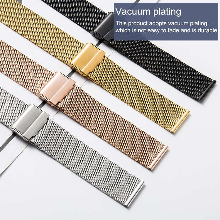 14mm 304 Stainless Steel Double Buckles Watch Band(Silver)